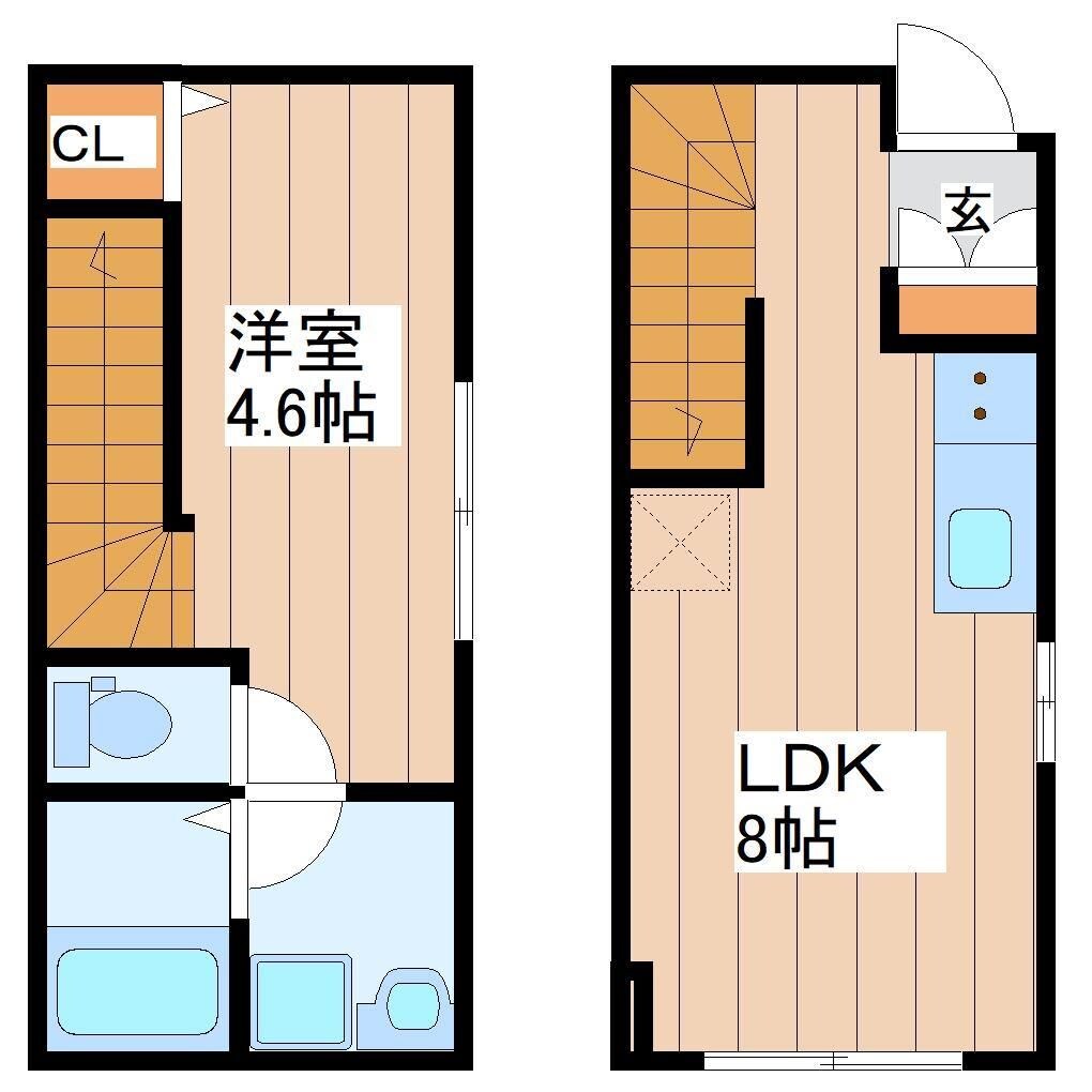 北仙台駅 徒歩11分 1階の物件間取画像