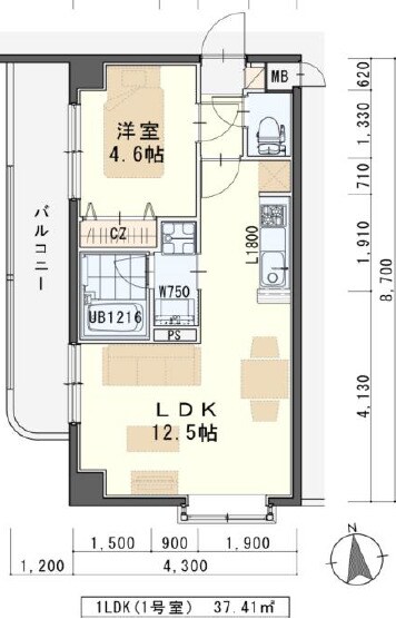 陸前原ノ町駅 徒歩10分 3階の物件間取画像