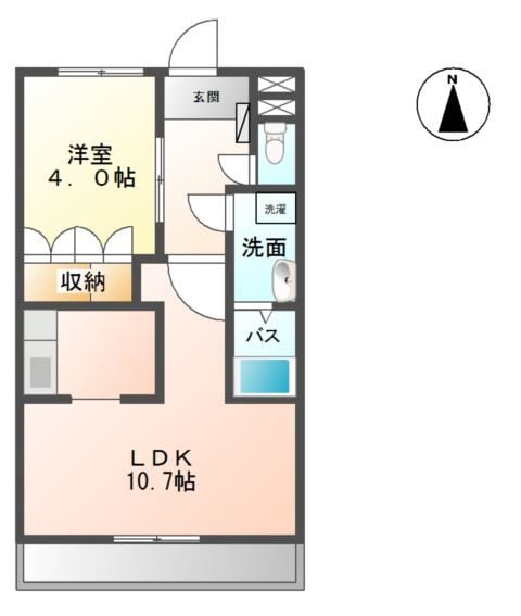 グランディール泰英１号館の物件間取画像