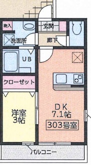 薬師堂駅 徒歩4分 3階の物件間取画像