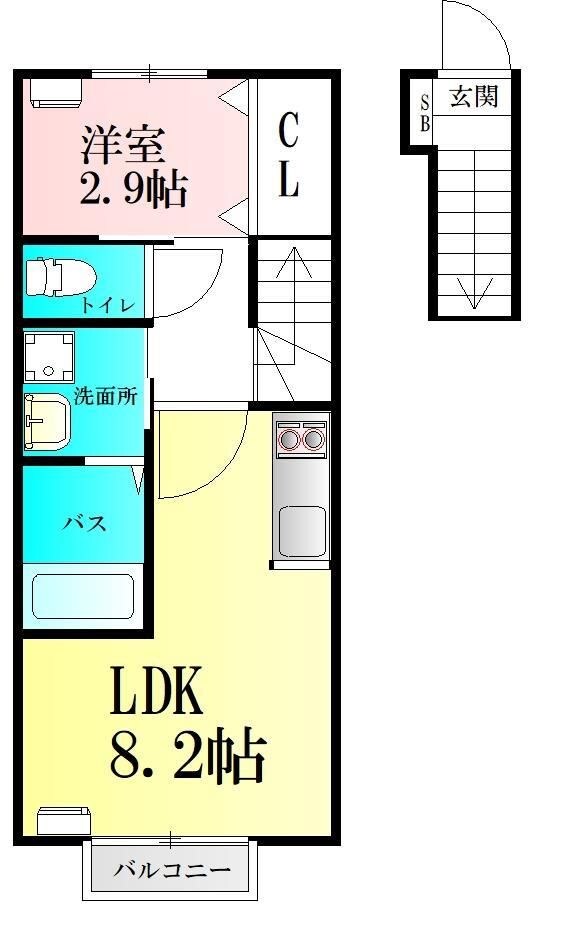 東照宮駅 徒歩17分 2階の物件間取画像