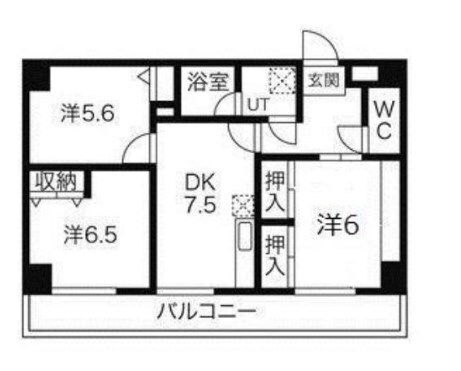 八木山動物公園駅 徒歩60分 3階の物件間取画像