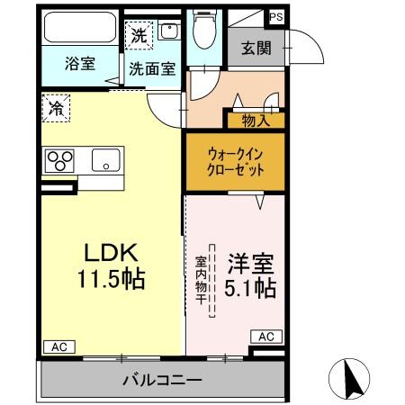 連坊駅 徒歩11分 2階の物件間取画像