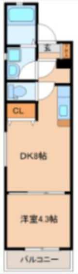 六丁の目駅 徒歩16分 2階の物件間取画像