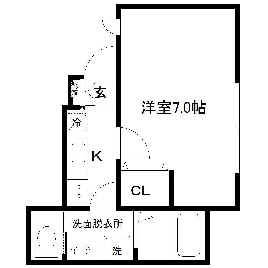 東仙台駅 徒歩3分 1階の物件間取画像