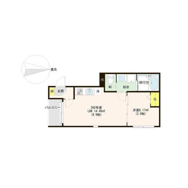 ハーモニーテラス福住町Ⅳの物件間取画像