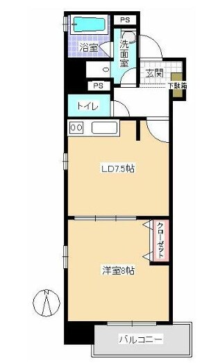 北仙台駅 徒歩5分 6階の物件間取画像