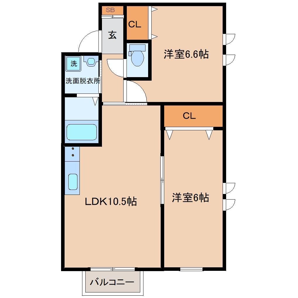 クレアフォーチュン鶴ケ谷の物件間取画像