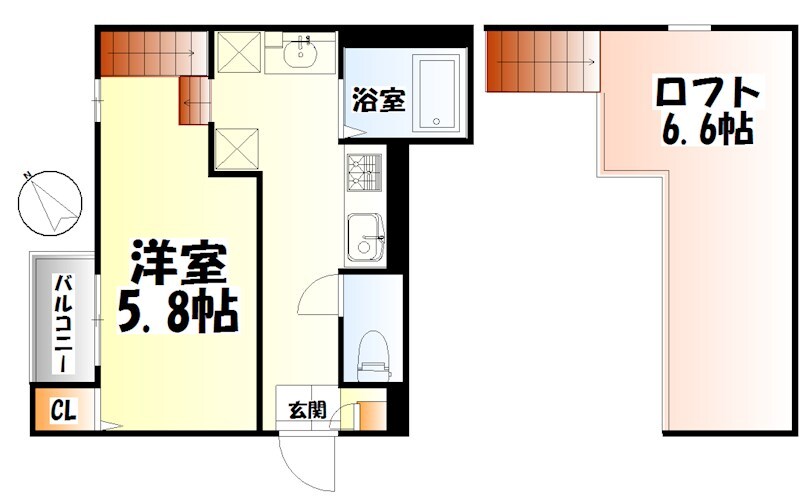 富沢駅 徒歩8分 1階の物件間取画像