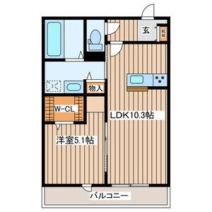 メゾン・ルチルス Aの物件間取画像