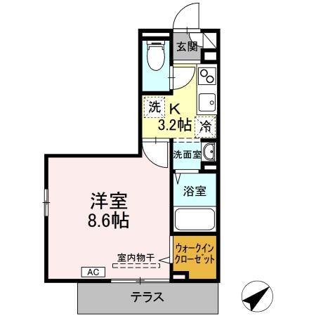 五橋駅 徒歩11分 1階の物件間取画像