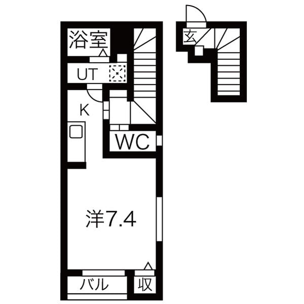 薬師堂駅 徒歩10分 2階の物件間取画像