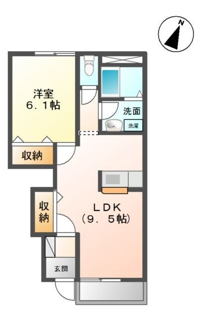 南仙台駅 徒歩45分 1階の物件間取画像