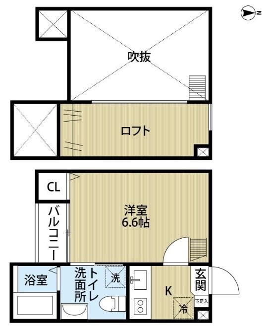 ペールオレンジの物件間取画像