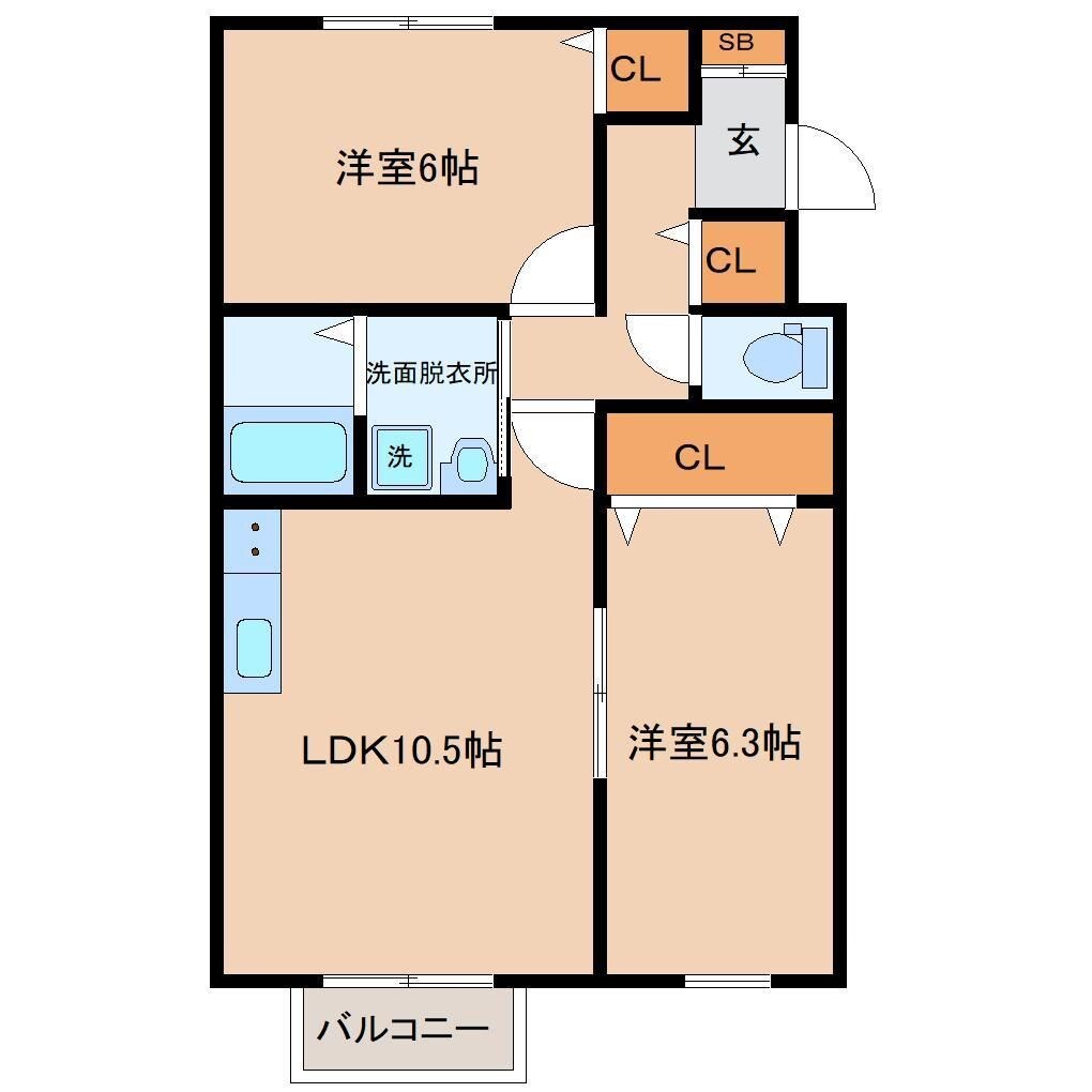 クレアフォーチュン鶴ケ谷の物件間取画像
