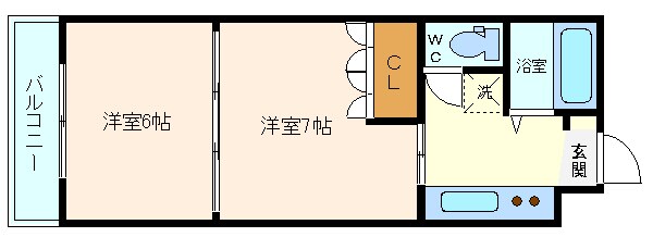 陸前原ノ町駅 徒歩10分 5階の物件間取画像