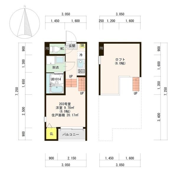 グレーステラス福住の物件間取画像
