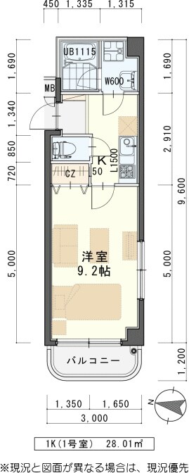 フィオーレ壱番館の物件間取画像