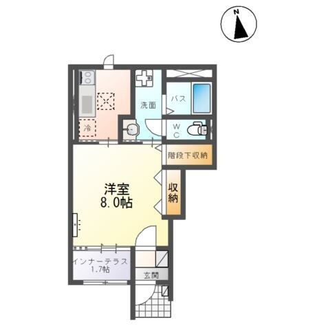 南仙台駅 徒歩9分 1階の物件間取画像