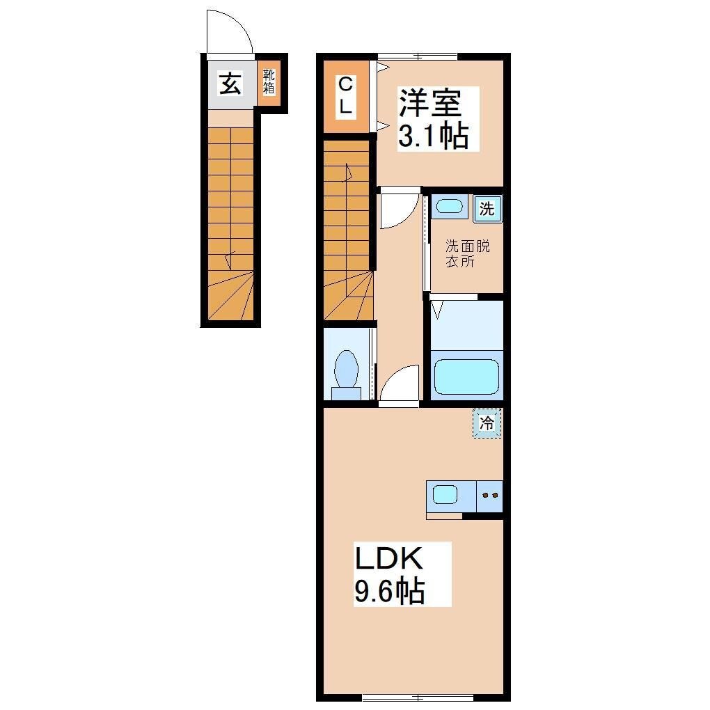 東照宮駅 徒歩10分 2階の物件間取画像