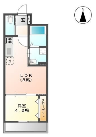 仙台駅 徒歩10分 4階の物件間取画像