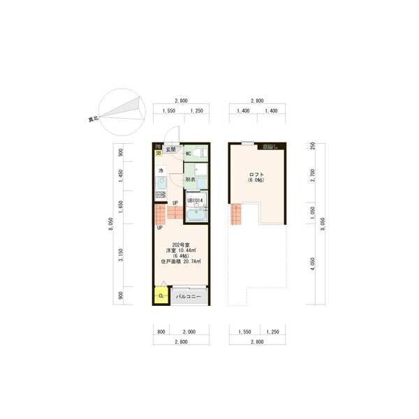 福田町駅 徒歩4分 2階の物件間取画像