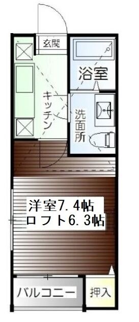 愛宕橋駅 徒歩11分 2階の物件間取画像