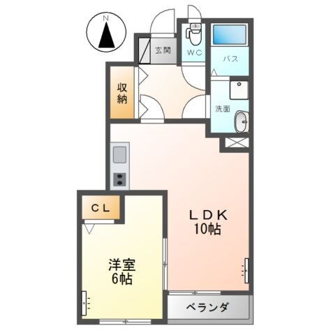 南仙台駅 徒歩18分 1階の物件間取画像