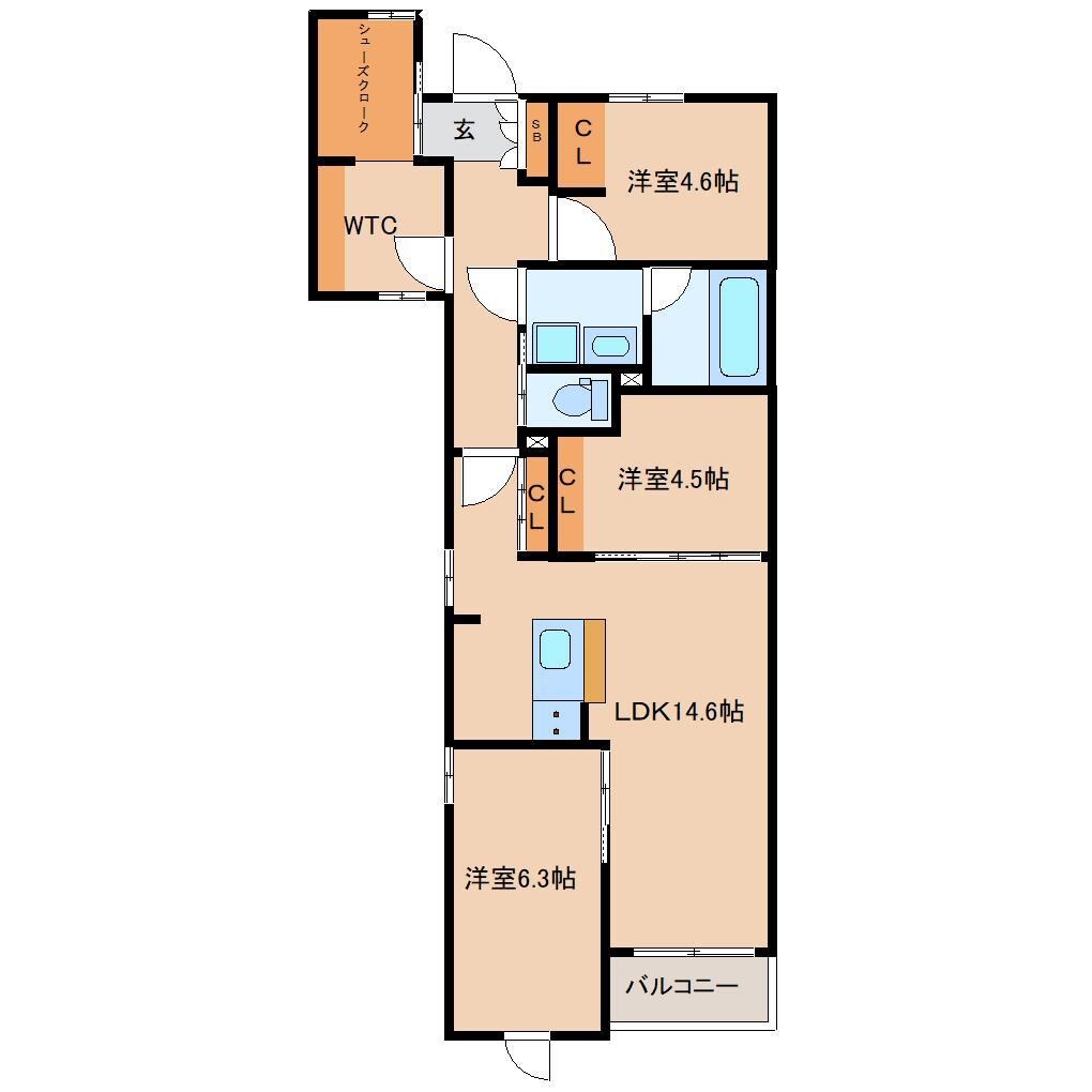 仮称)宮千代3丁目新築APの物件間取画像