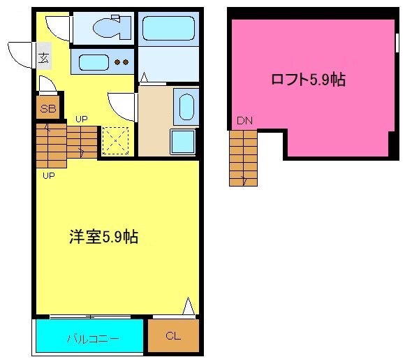 薬師堂駅 徒歩8分 1階の物件間取画像