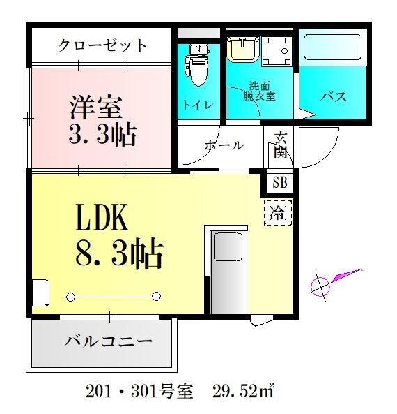BAU宮城野原の物件間取画像
