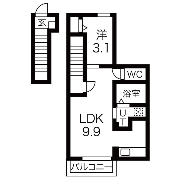 富沢駅 徒歩15分 2階の物件間取画像