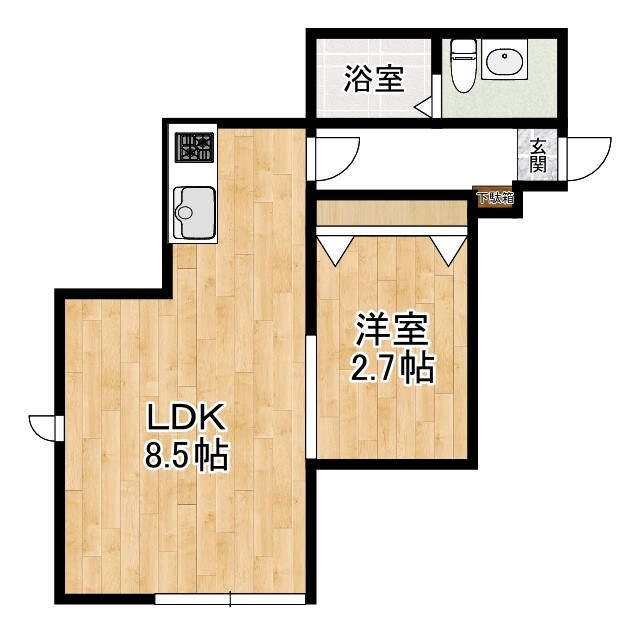 国見駅 徒歩5分 2階の物件間取画像