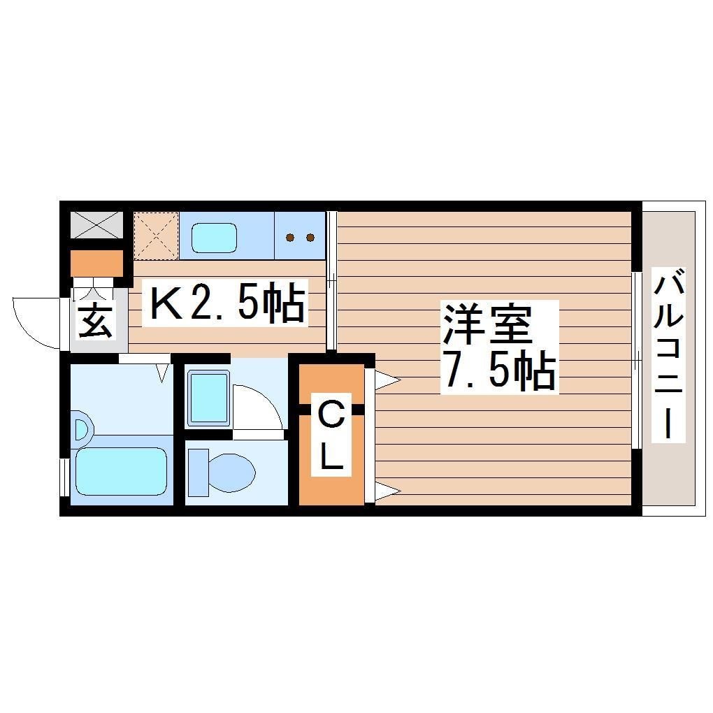 連坊駅 徒歩2分 1階の物件間取画像