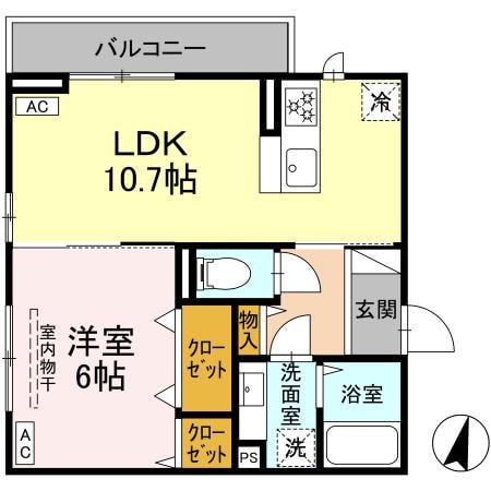 富沢駅 徒歩15分 2階の物件間取画像