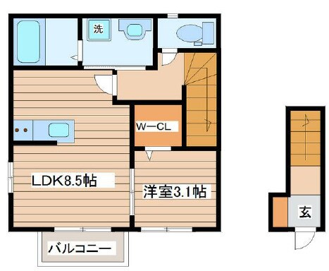 エクシリア原町Ⅱの物件間取画像