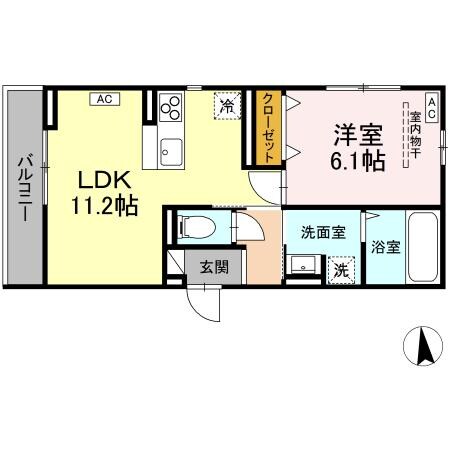 フィオレンテ　長町南の物件間取画像