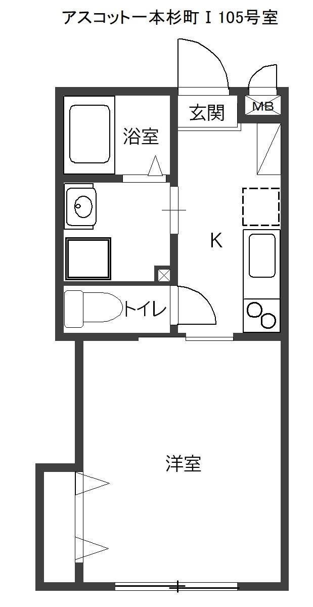 アスコット一本杉Iの物件間取画像