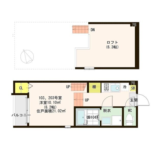 卸町駅 徒歩9分 1階の物件間取画像