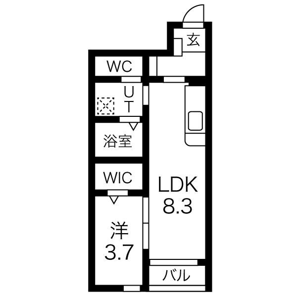 グランコート河原町の物件間取画像