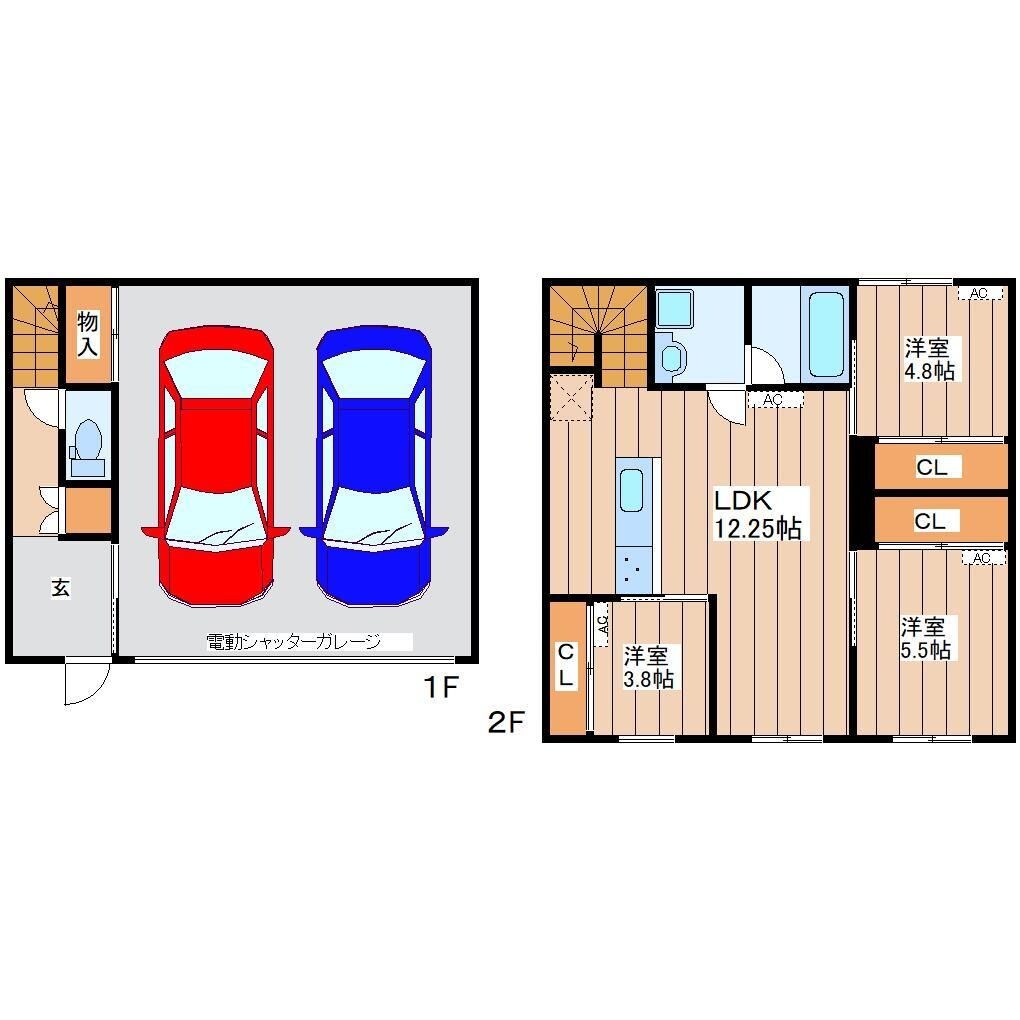 Garage Villa Shivers Aの物件間取画像