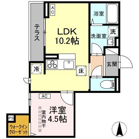 Ｄ－ＲＯＯＭ 大和町の物件間取画像