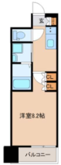 六丁の目駅 徒歩6分 7階の物件間取画像