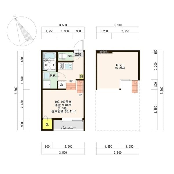 北山駅 徒歩4分 2階の物件間取画像