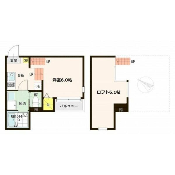 苦竹駅 徒歩7分 2階の物件間取画像