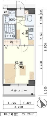 リヴィエール若林の物件間取画像