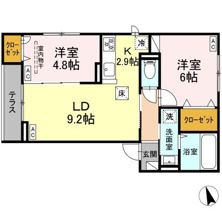 東照宮駅 徒歩13分 1階の物件間取画像