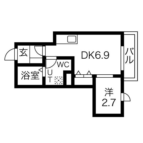 北仙台駅 徒歩10分 2階の物件間取画像