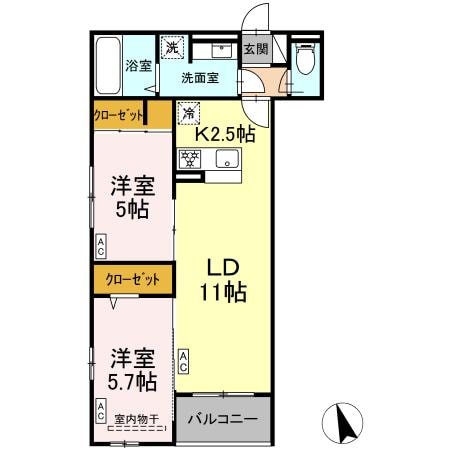 東照宮駅 徒歩13分 3階の物件間取画像