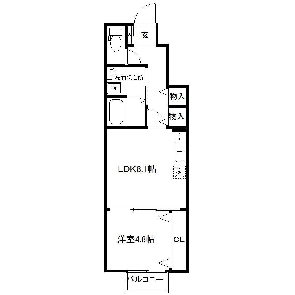 レスタル福室の物件間取画像